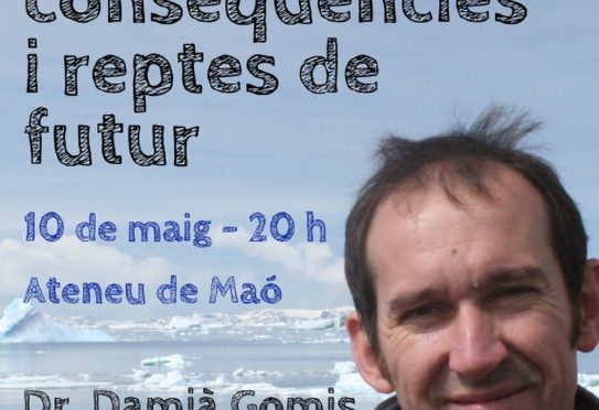 Friday 10 May. Conference on Climate Change with Damià Gomis